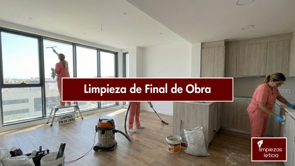 Limpieza final de obra, Limpiezas Leticia empresa de servicios de Limpieza Profesional