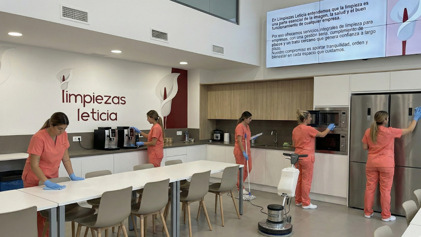 Limpieza de oficinas, Limpiezas Leticia, empresa de servicios de limpieza profesionales